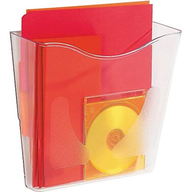 Deflecto EuroStyle DocuPocket Wall File Organizer Clear Single Pocket 10 x 1025 x 4 63001