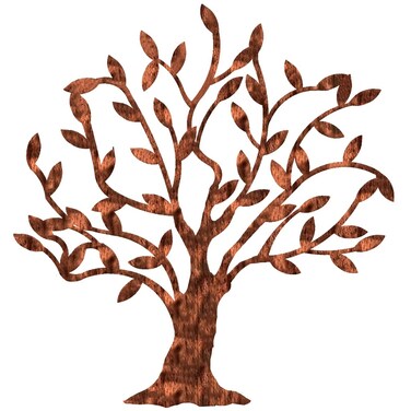 7055 Inc Dream Tree Metal Decor Distressed Copper