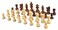 Morrigana Weighted Wood Chess Pieces 3 Inch King Pieces Only No Board