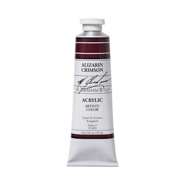 M Graham 2Ounce Tube Acrylic Paint Alizarin Crimson