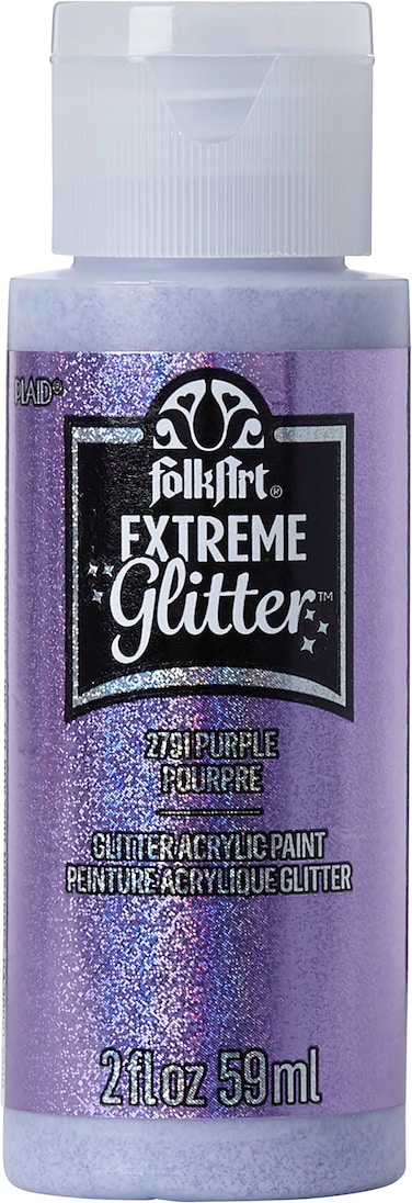 FolkArt Extreme Glitter Acrylic Paint in Assorted Colors 2 oz 2791 Purple