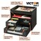 Victor Wood Midnight Black Collection Tidy Tower Desktop Organizer Black 55005