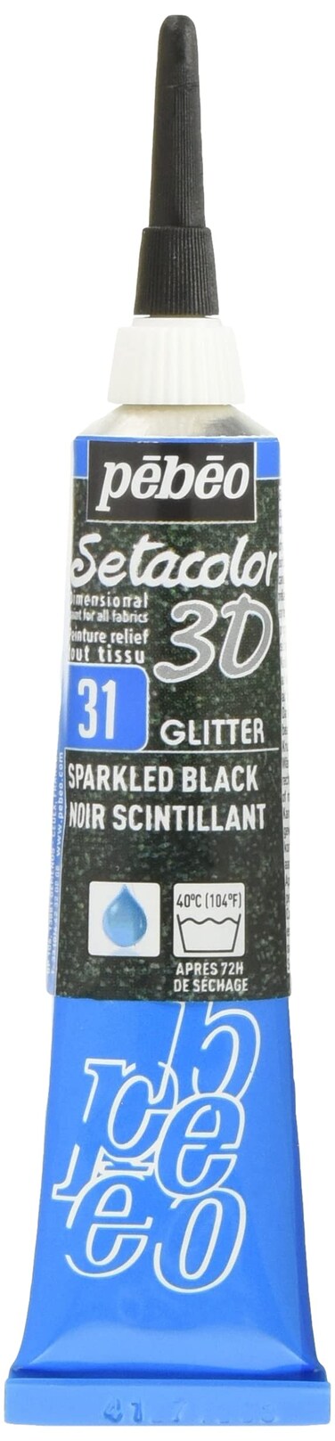 Pebeo Paint 20 ml Glitter Sparkling Black