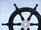 Handcrafted Model Ships Deluxe Class Black Wood and Chrome Decorative Pirate Ship Steering Wheel 12  Nautical Decoration