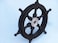 Handcrafted Model Ships Deluxe Class Black Wood and Chrome Decorative Pirate Ship Steering Wheel 12  Nautical Decoration
