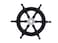 Handcrafted Model Ships Deluxe Class Black Wood and Chrome Decorative Pirate Ship Steering Wheel 12  Nautical Decoration