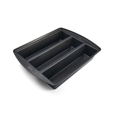 Chicago Metallic Professional Lasagna Trio Pan Perfect for loaf breads cakes and more 125 by 16 by 3 inches Silver