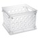Sterilite Mini Crate Stackable Plastic Storage Bin with Handles Organize Home Garage Office School Dorm Room Clear 12Pack