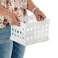 Sterilite Mini Crate Stackable Plastic Storage Bin with Handles Organize Home Garage Office School Dorm Room Clear 12Pack