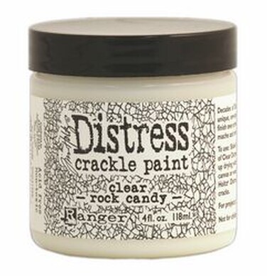Ranger TDC31888 Tim Holtz Distress Crackle Paint 4 oz Jar Clear Rock Candy