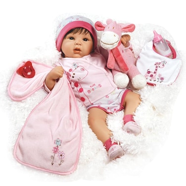Paradise Galleries Realistic Reborn Baby Girl  19 Doll Lifelike Soft Hair Tall Dreams Ensemble 9Piece Gift Set for Ages 3
