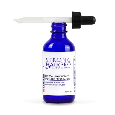 Strong HairPro Deep Scalp Hair Therapy Serum Follicle Stimulation Strengthen Thicken and Reduce Hair Loss  2 oz