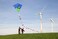 ZHUOYUE 31 Inch Single Line Lovely Cat Diamond Kite for Kids Easy to Fly with Long Tail and Kite String