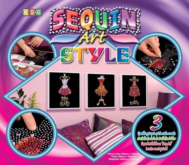 Sequin Art Style Three Mannequins Sparkling Arts and Crafts Picture Kit Creative Crafts