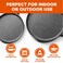 Commercial Chef Round Cast Iron Griddle Pan 3Piece Set  8inch 10inch and 12inch  Preseasoned Griddle Cast Iron Cookware