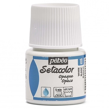 Pebeo 295010 Setacolor Opaque Fabric Paint 45Milliliter Bottle Titanium White 15 Fl Oz Pack of 1