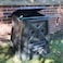 Redmon 65 Gallon Outdoor Compost Bin with Snapping Lift Off Lid 4 Door Access and Multiple Vent Holes for Garden and Landscaping Black