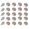 25Pcs Hedgehog Creative Decorative Cute Thumb Tacks Thumb Nails Hedgehog Push Pins Soft Flat for Photos Wall Maps Bulletin Board or CorkboardsGrey
