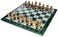 StonKraft Collectible Green Marble Chess Board Set  Brass Crafted Pieces Pawns  Decorative Stone Chess  Home Dcor  20 Inches