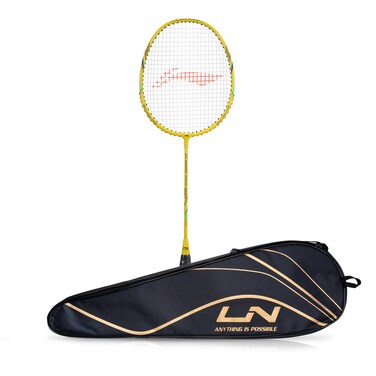 LiNing XP 2020 Special Edition Blend Aluminium Strung Badminton Racket with Full Racket Cover Blue  For Beginners  90 grams  Maximum String Tension  24lbs