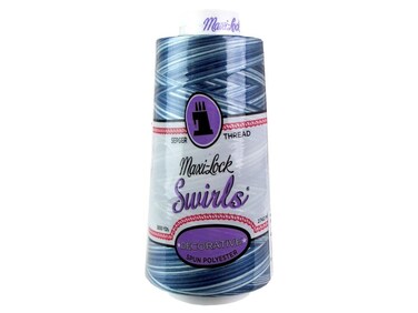 American  Efird MaxiLock Swirls Thread Blue