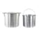CHARD ASP60 Aluminum Stock Pot and Strainer Basket Set Silver 60 quartLarge