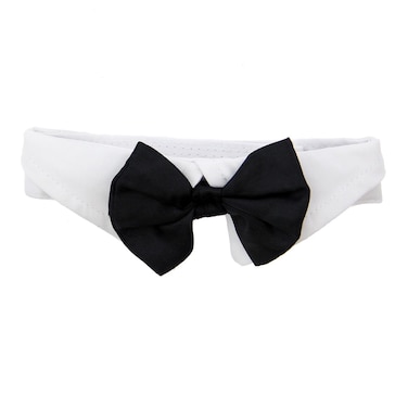 DOGGIE DESIGN Dog Bow Tie Tuxedo Collar Black Small Neck 1113