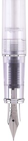 PILOT Prera Fountain Pen Clear Barrel with RedSilver Accents Medium Nib 60823