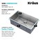 Kraus KHU10032 Standart PRO 16 Gauge Undermount Single Bowl Stainless Steel Kitchen Sink 32 Inch