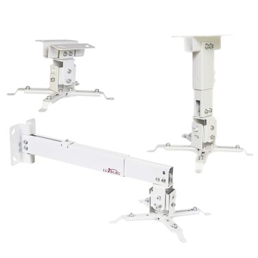 Luxburg Universal Ceiling Projector Mounting Bracket Kit Holds 15kg 30 Degrees Black
