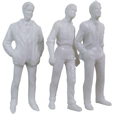 Wee Scapes Architectural Model White Styrene Figurines Human Males 03 Inches Pack of 10