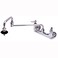 TS Brass B0597 Wall Mount 8Inch Centers 18Inch Double Joint Nozzle Insulated OnOff Control Pot Filler