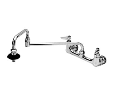 TS Brass B0597 Wall Mount 8Inch Centers 18Inch Double Joint Nozzle Insulated OnOff Control Pot Filler