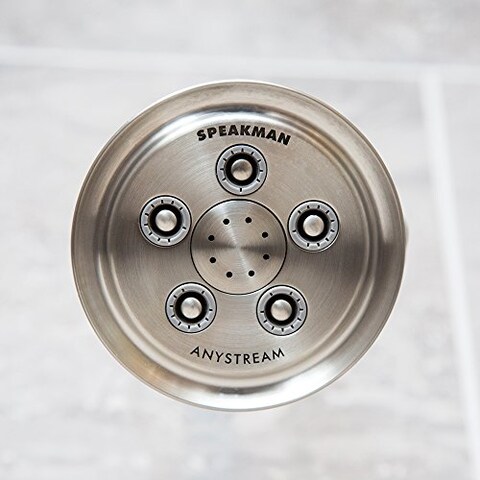Speakman Brushed Nickel S2005HBBNE2 Hotel Anystream MultiFunction 20 GPM Adjustable Shower Head