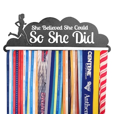 Gone For a Run  Runners Race Medal Hanger  She Believed She Could