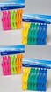 64 Plastic Clothespins w 6 Bright Colors  Clothes Pin Laundry Bag Clip Chip Clip Sealer Ect