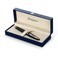 Waterman Carene Black Sea Fountain Pen HighGloss Black with Palladium Plated Trim Fine Nib with Blue Ink Cartridge Gift Box