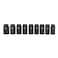 OEMTOOLS 27188 Deluxe 6 Pt Axle Nut Socket Set 9Piece