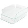 Lorell LLR80655 Stacking Letter Tray 2 per Pack ClearGreen