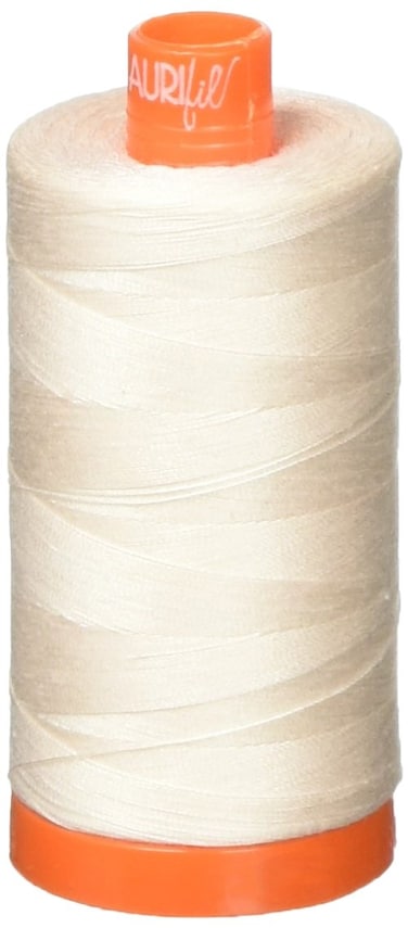 Aurifil Mako Cotton Thread Solid 50wt 1422yds OysterYellow