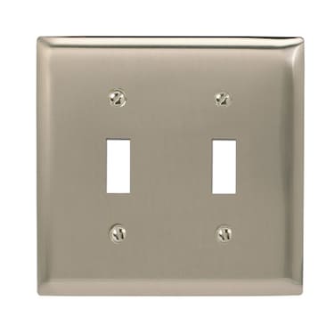 Amerelle 75TTN Madison 2 Toggle Wallplate Polished Nickel