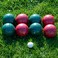 Hey Play Bocce Ball Set Regulation Outdoor Family Bocce Game for Backyard Lawn Beach and More Red and Green Balls Pallino and Carrying Case 8625x85x85 80751214