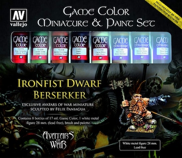 Vallejo Dwarf Berserker and Paint Set