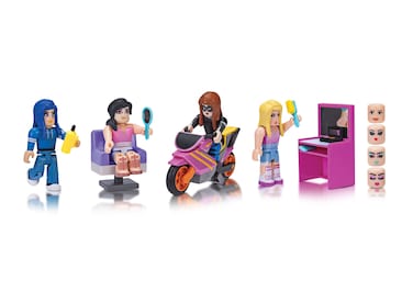 Roblox Celebrity Collection  Stylz Salon and Spa Makeup Four Figure Pack Includes Exclusive Virtual Item