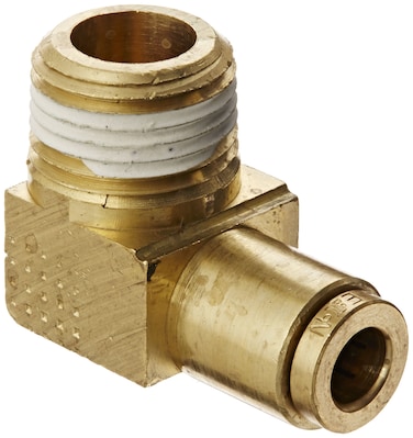 Eaton Weatherhead 1869X4X6 Brass CA360 DOT Air Brake Tube Fitting 90 Degree Elbow 38 NPT Male x 14 Tube OD