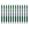 PILOT G2 Premium Refillable  Retractable Rolling Ball Gel Pens 07mm Fine Point Hunter Green Ink 12 Pack