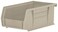 AkroMils 30220 AkroBins Plastic Hanging Stackable Storage Organizer Bin 7Inch x 4Inch x 3Inch Stone 24Pack