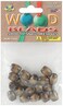 Pepperell Barrel Wood Beads 13mm by 11mm Walnut 18Pack