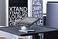 Just Mobile ST158BL AluCup Deluxe Desktop Stand  Retail Packaging  Blue