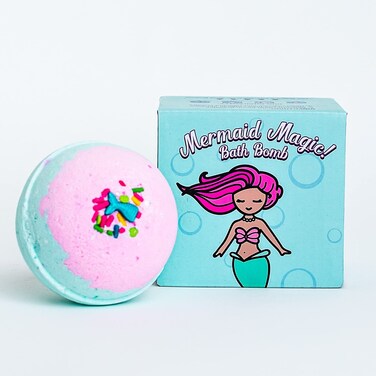 Mermaid Bath Bomb with Surprise Necklace for Girls  Create a Fun Bath Time Spa Experience with Our Organic Kids Bath Bombs Unique Holiday or Birthday Gift for Your 4 5 6 7 or 8 Year Old Kid